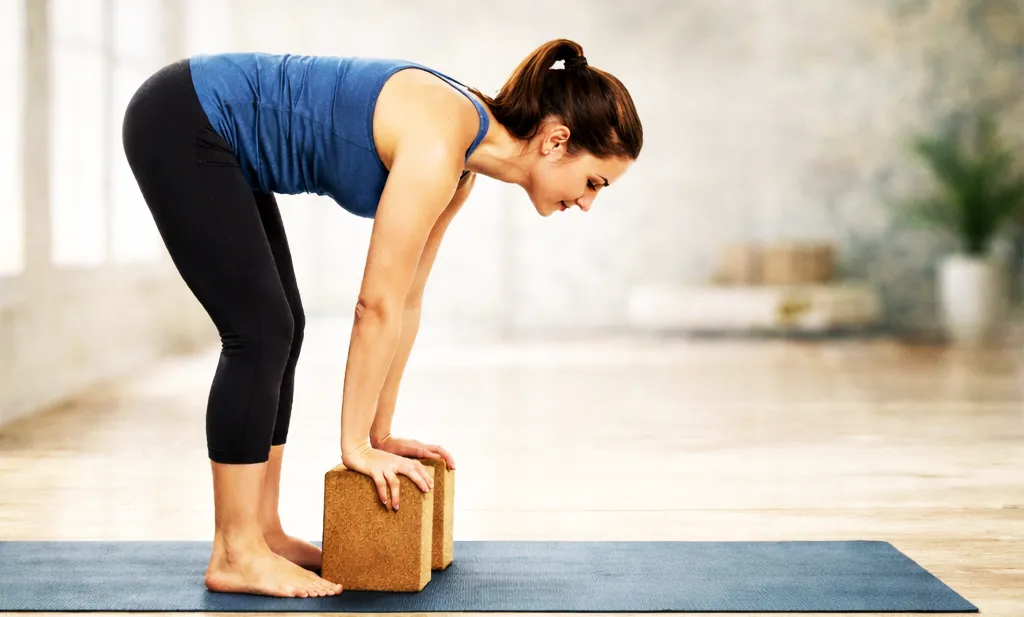 half forward bend ardha uttanasana beginner yoga pose with flat back
