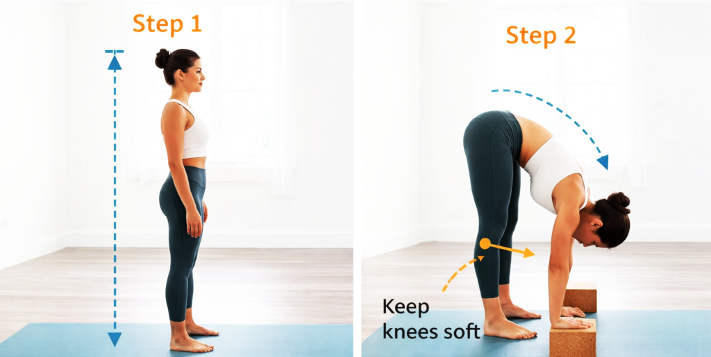 standing forward bend uttanasana yoga pose