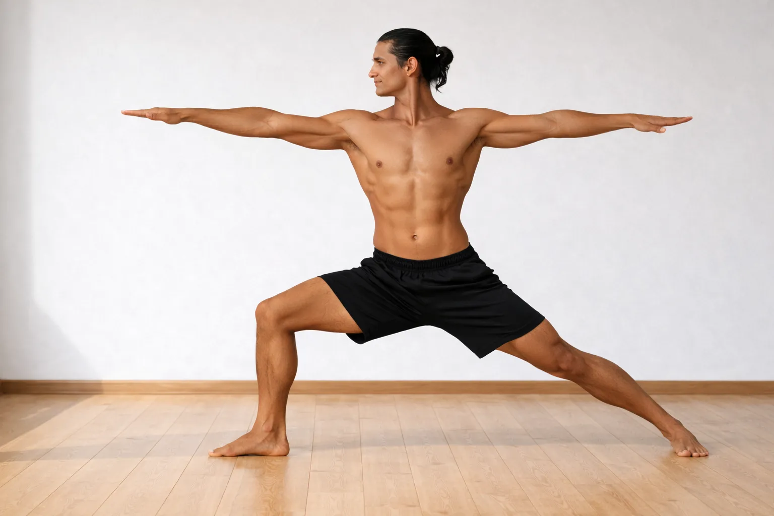 Warrior II (Virabhadrasana II) yoga pose for beginners