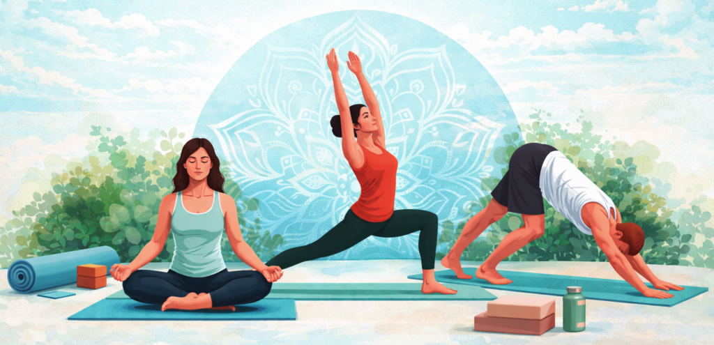 beginner yoga guide illustration