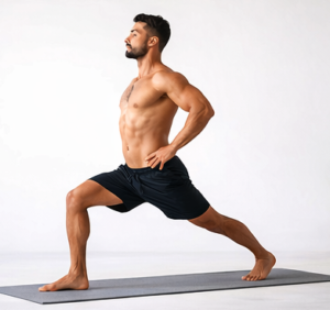 Warrior I yoga pose alignment