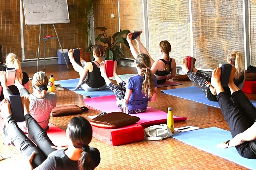 Jiva Yoga Academy yoga teacher training classroom session
