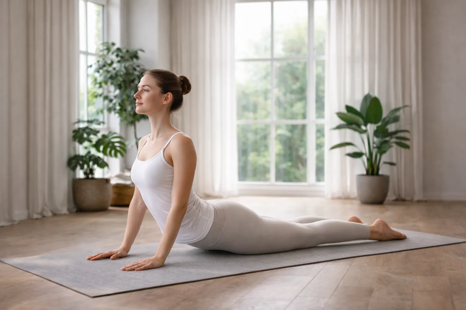 Bhujangasana cobra pose strengthening spine and improving flexibility