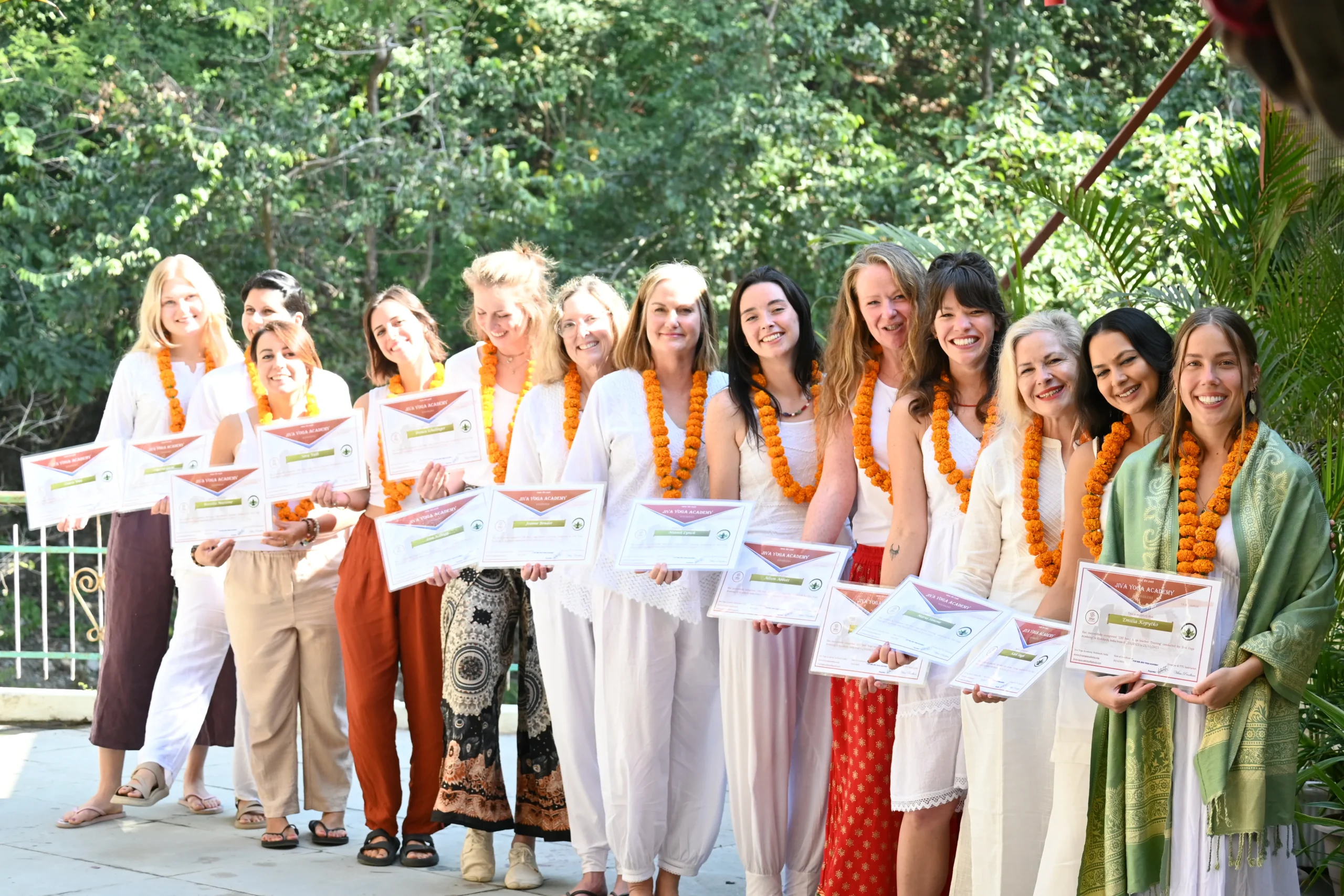 Yoga teacher training certificate awarded in Rishikesh