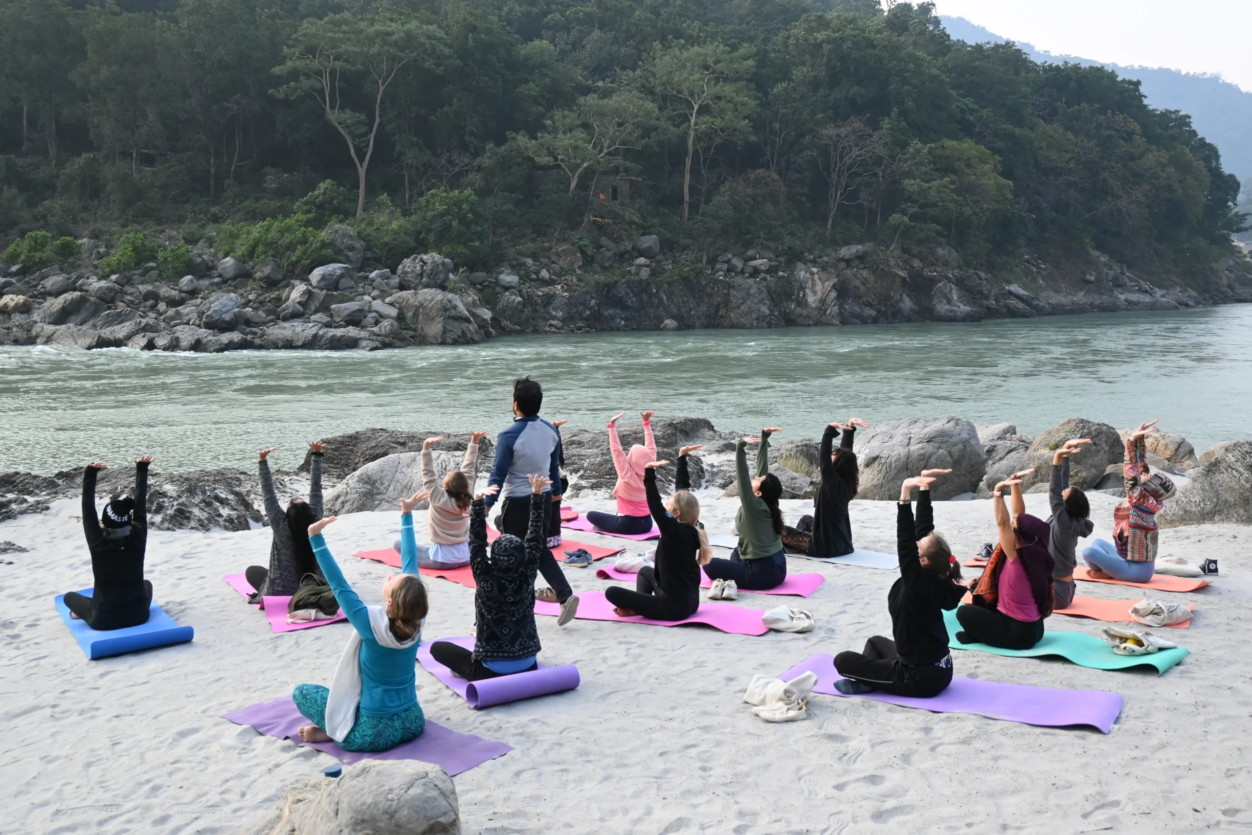 200 Hour Yoga Teacher Training students group in Rishikesh