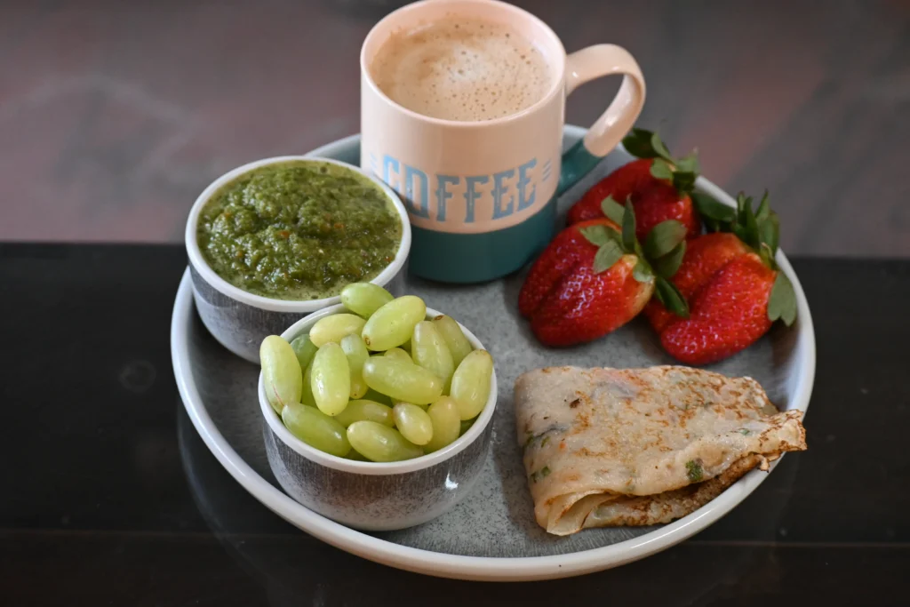 healthy yogic food for students at yoga teacher training in Rishikesh