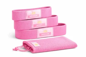 Single-color yoga stretch band for flexibility training, assisted stretching, and beginner yoga practice