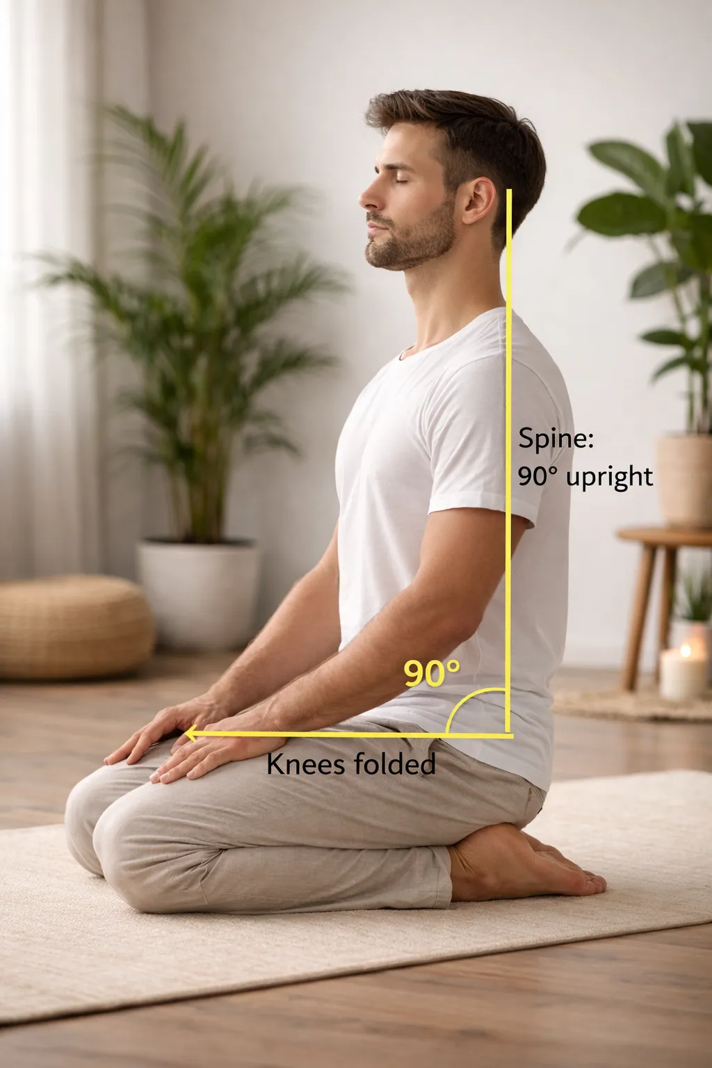 How to practice Vajrasana step by step with proper spine alignment