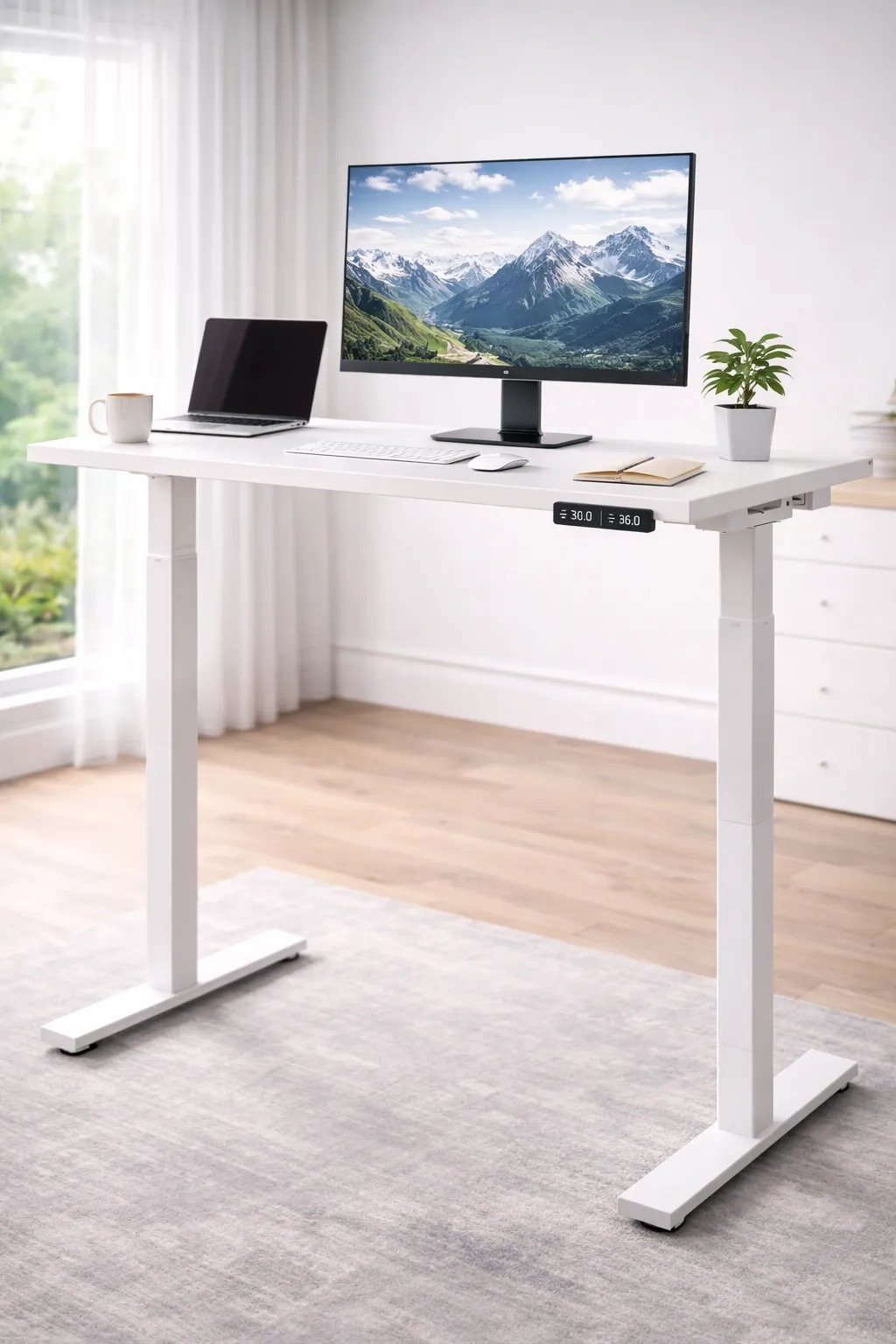 adjustable standing desk for better posture and back support