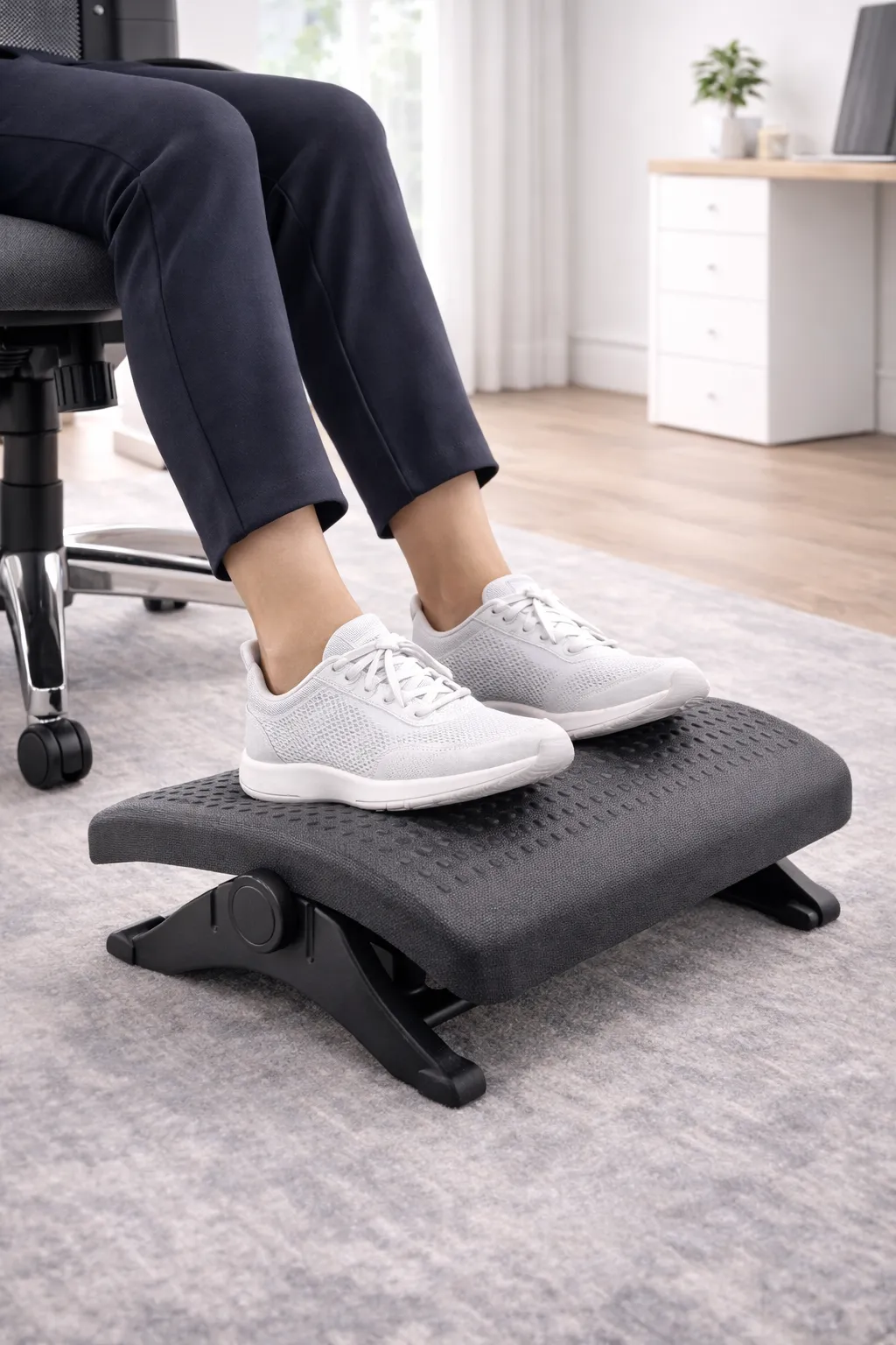 ergonomic foot rest for better posture and back support