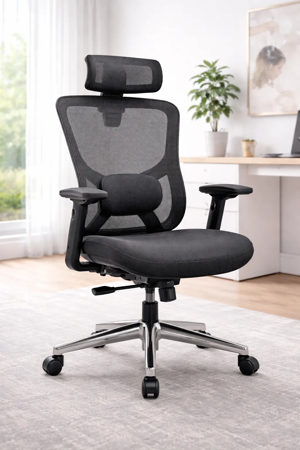 ergonomic mesh chair for sitting comfort and back support