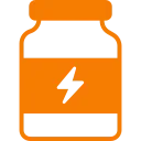 Dietary supplements with protein powder, pills and natural ingredients