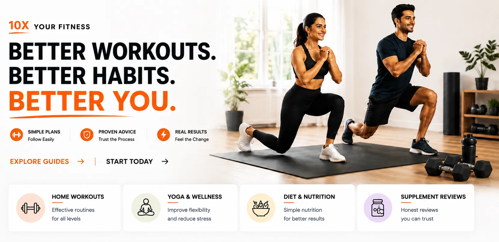 Start your fitness journey, man doing push-up workout