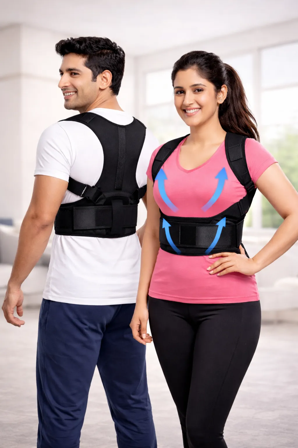 Adjustable posture corrector belt for men and women